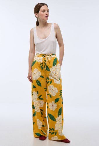 Pantalon large à motifs en coton - MONOPRIX - Modalova