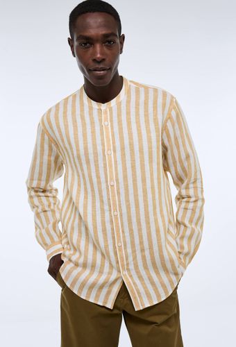 Chemise manches longues rayée en lin - MONOPRIX PREMIUM - Modalova