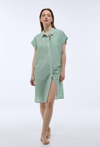 Chemise de nuit rayée en coton BIO GOTS - MONOPRIX - Modalova