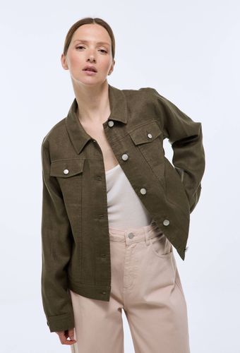 Veste courte en lin - MONOPRIX PREMIUM - Modalova