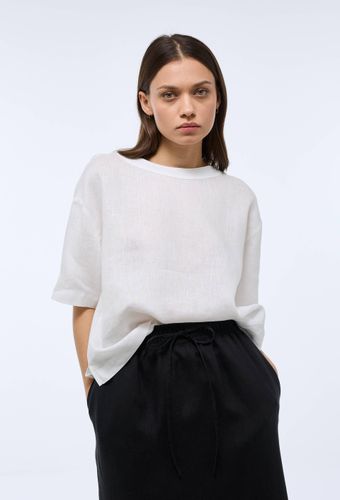 Top manches courtes uni en lin - MONOPRIX - Modalova