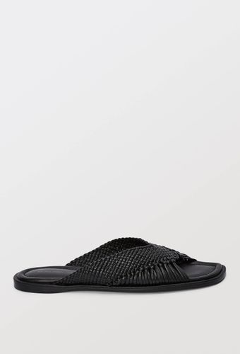 Claquettes tressées en cuir - MONOPRIX PREMIUM - Modalova