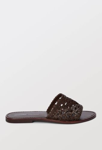 Claquettes en cannage en cuir - MONOPRIX PREMIUM - Modalova