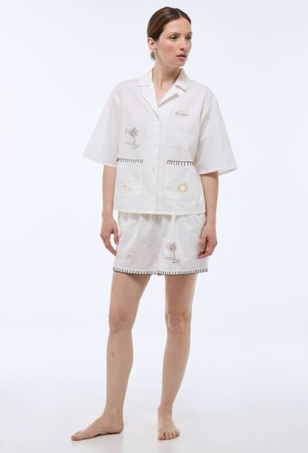 Pyjashort brodé en coton BIO GOTS - MONOPRIX - Modalova