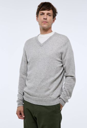 Pull col V en mélange laine et cachemire - MONOPRIX - Modalova