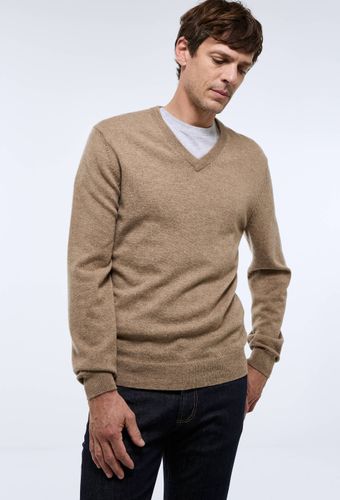 Pull col V en mélange laine et cachemire - MONOPRIX - Modalova