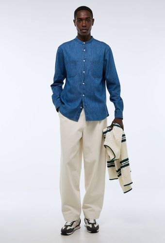 Chemise denim col mao en coton BIO GOTS - MONOPRIX - Modalova
