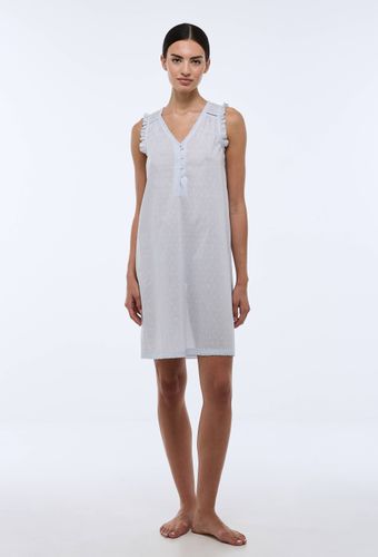 Chemise de nuit unie en plumetis de coton BIO GOTS - MONOPRIX - Modalova