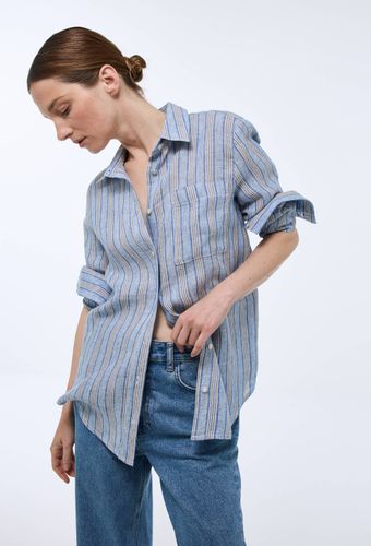 Chemise manches longues rayée en lin - MONOPRIX PREMIUM - Modalova