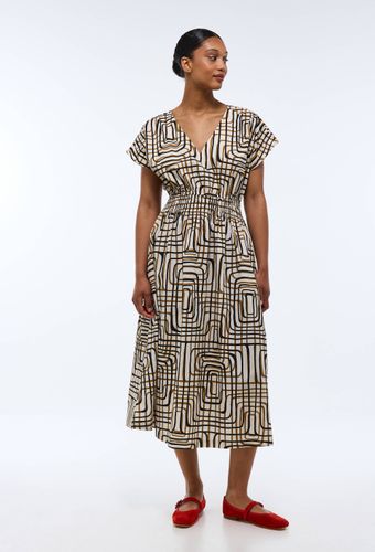 Robe cintrée imprimée en coton BIO GOTS - MONOPRIX - Modalova