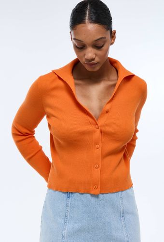 Cardigan col polo à côtes - MONOPRIX - Modalova