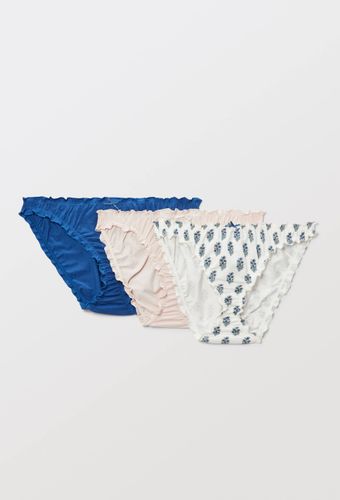 Lot de 3 culottes froufrou JULIE en coton BIO - MONOPRIX - Modalova