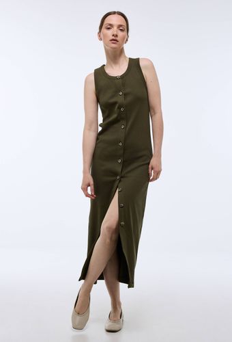 Robe en maille côtelé boutonée en coton BIO GOTS - MONOPRIX - Modalova