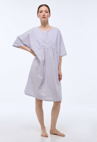 Chemise de nuit rayée tissée en coton BIO GOTS - MONOPRIX - Modalova