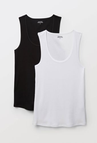 Lot de 2 débardeurs côtelés en coton BIO GOTS - MONOPRIX - Modalova
