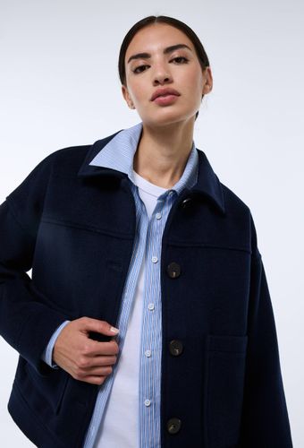 Veste courte boutonnée contenant de la laine - MONOPRIX - Modalova