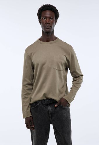 T-shirt col rond manches longues avec poche poitrine en coton BIO GOTS - MONOPRIX - Modalova
