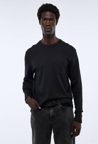 T-shirt col rond manches longues avec poche poitrine en coton BIO GOTS - MONOPRIX - Modalova