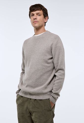 Pull col rond en coton et laine - MONOPRIX - Modalova