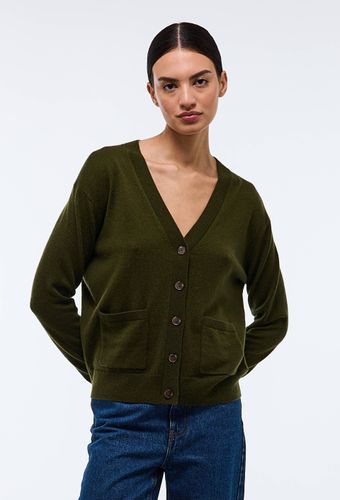Cardigan col V contenant de la laine et du cachemire - MONOPRIX - Modalova