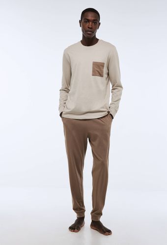 Pyjama T-shirt manches longues et pantalon en jersey de coton BIO GOTS - MONOPRIX - Modalova
