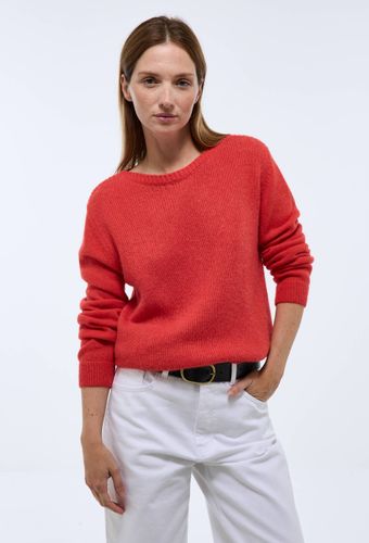 Pull col bateau uni contenant de l'alpaga - MONOPRIX PREMIUM - Modalova