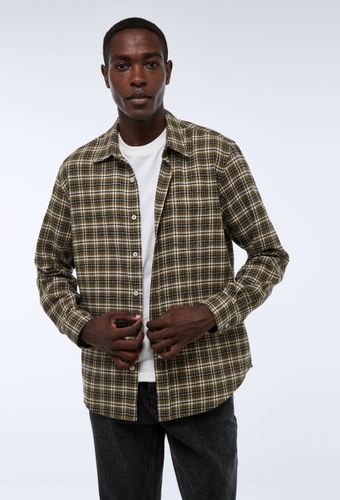 Chemise manches longues à carreaux en flanelle de coton BIO GOTS - MONOPRIX - Modalova