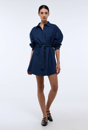 Robe courte ceinturée en denim - MONOPRIX - Modalova