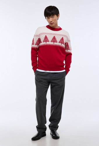 Pull de noël col rond contenant de la laine - MONOPRIX - Modalova