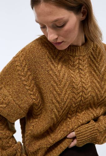 Pull col rond torsadé contenant de la laine - MONOPRIX - Modalova