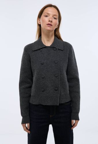 Veste en maille à double boutonnage en laine et coton - MONOPRIX - Modalova