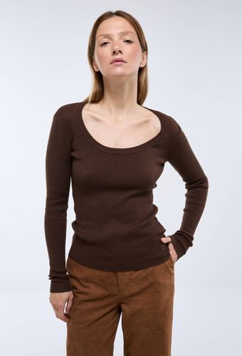 Pull en maille fine manches longues en coton et cachemire - MONOPRIX - Modalova