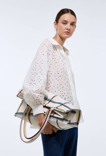 Chemise manches longues brodée en coton - MONOPRIX - Modalova