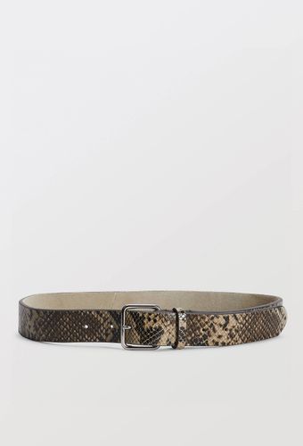 Ceinture en cuir 3,5cm façon serpent - MONOPRIX PREMIUM - Modalova
