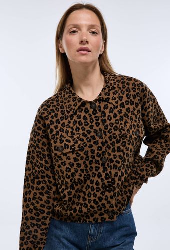 Veste en coton maille milano, imprimée léopard - MONOPRIX - Modalova