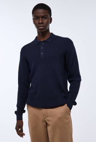 Pull col polo boutonné en coton BIO GOTS - MONOPRIX - Modalova