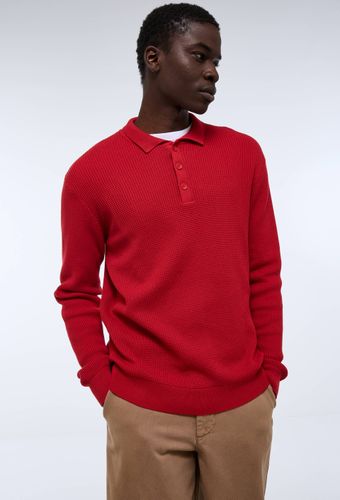 Pull col polo boutonné en coton BIO GOTS - MONOPRIX - Modalova