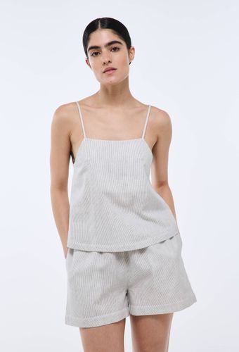 Pyjashort manches courtes rayé en coton - MONOPRIX - Modalova