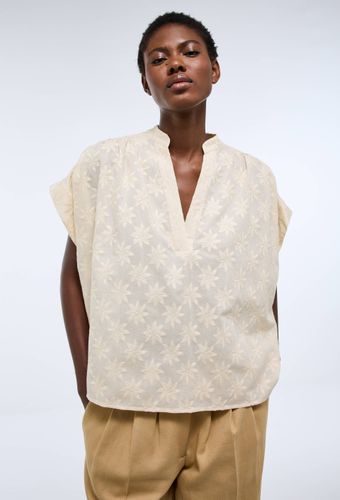 Top manches courtes brodé uni en coton BIO GOTS - MONOPRIX - Modalova