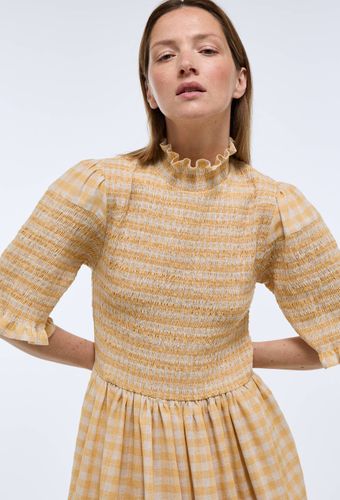 Robe midi imprimée vichy - MONOPRIX - Modalova