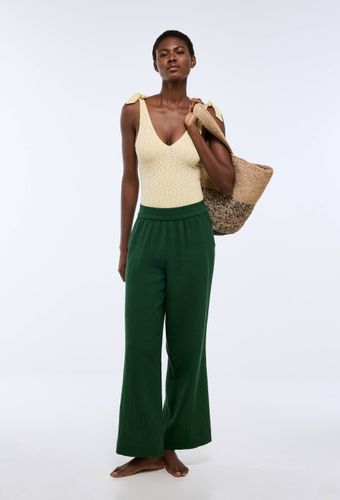 Pantalon de plage en double gaze de coton BIO GOTS - MONOPRIX - Modalova