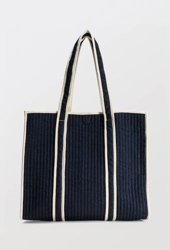 Cabas matelassé en denim - MONOPRIX - Modalova