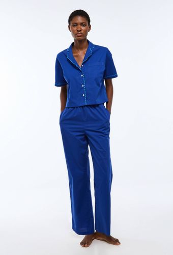 Pyjama uni avec détails brodés en coton bio GOTS - MONOPRIX - Modalova