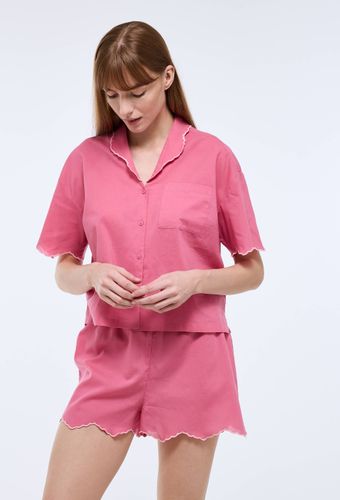 Pyjama à festons en coton - MONOPRIX - Modalova