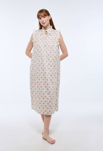 Chemise de nuit imprimée sans manches en coton BIO GOTS - MONOPRIX - Modalova
