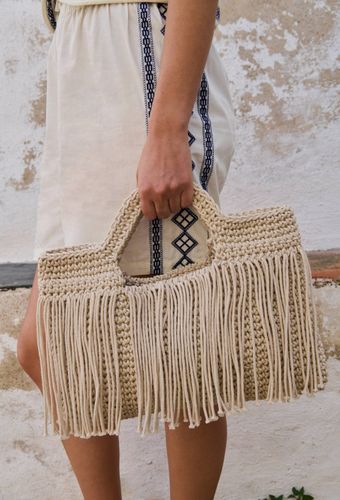Pochette à franges - MONOPRIX - Modalova