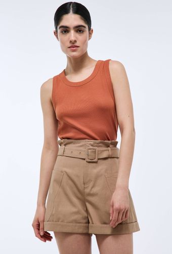 Short en coton ceinturé - MONOPRIX - Modalova