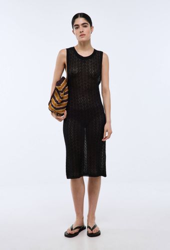 Robe maille courte ajourée détails lurex - MONOPRIX - Modalova