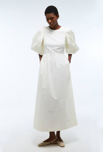 Robe longue manches bouffantes en coton BIO GOTS - MONOPRIX PREMIUM - Modalova