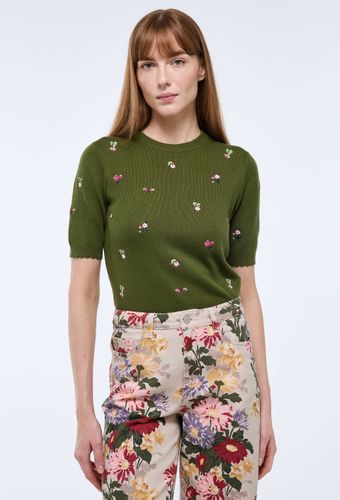 Pull manches courtes brodé en coton BIO GOTS - MONOPRIX - Modalova
